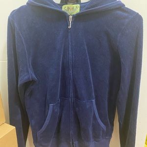 juicy couture terrycloth navy hoodie